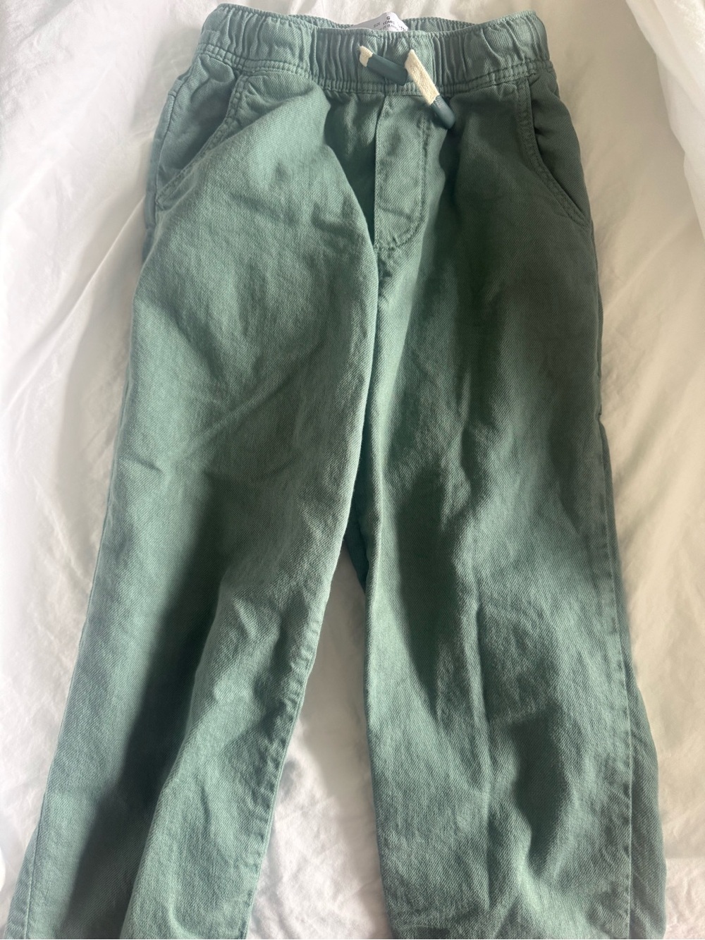 Kids Forest Green Elastic-Waist Joggers